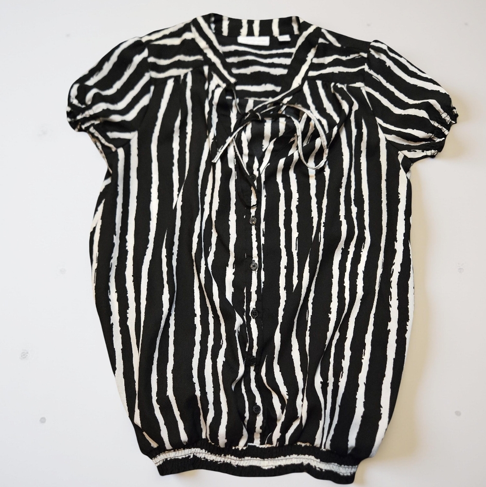 New York & Company Zebra Stripe Blouse